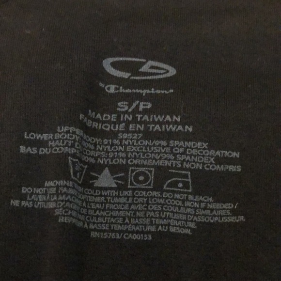 Champion racer back black sports bra tank. Adjustable strap tank top with bra - Picture 9 of 9